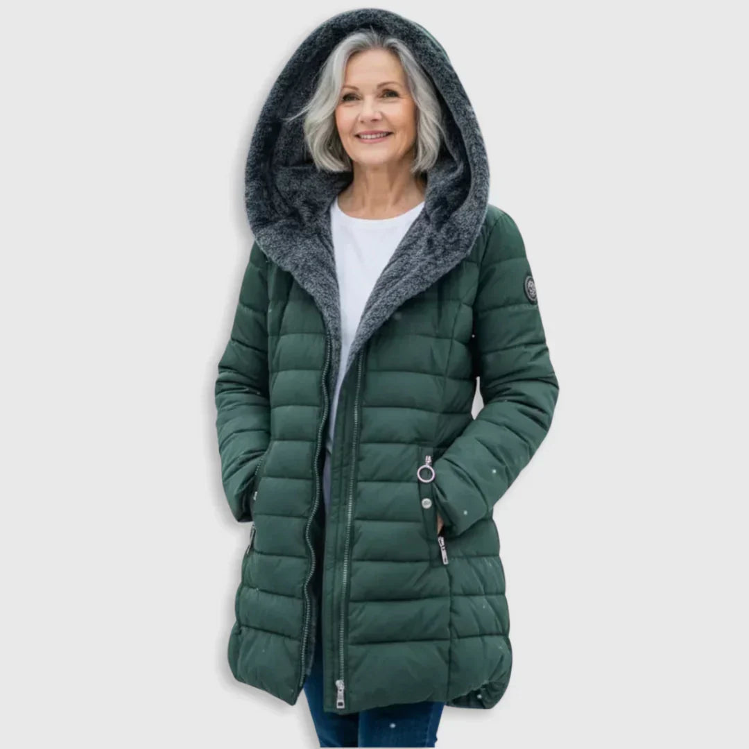 Chaqueta acolchada verde oscuro