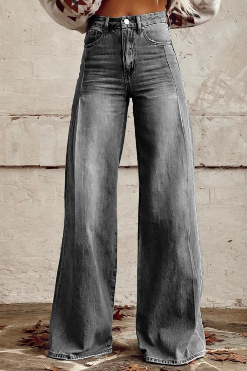 Pantalón Boho Retro de Pierna Ancha