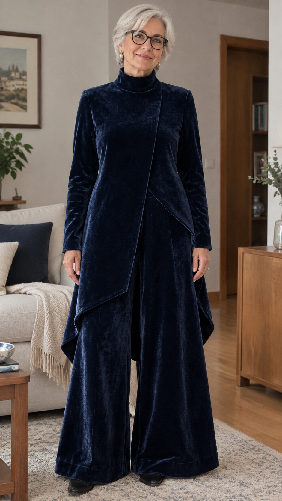 Conjunto de Invierno con Cuello Mao