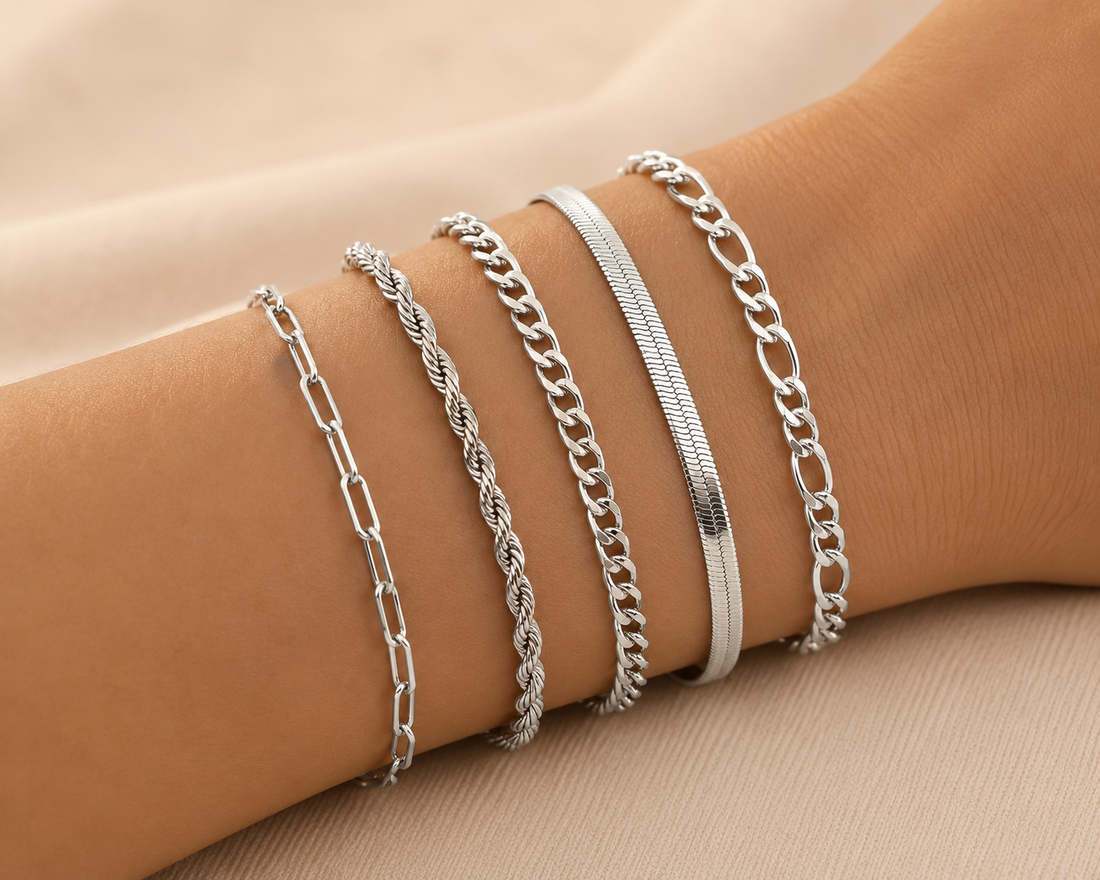 Set de pulseras Ellis plateado