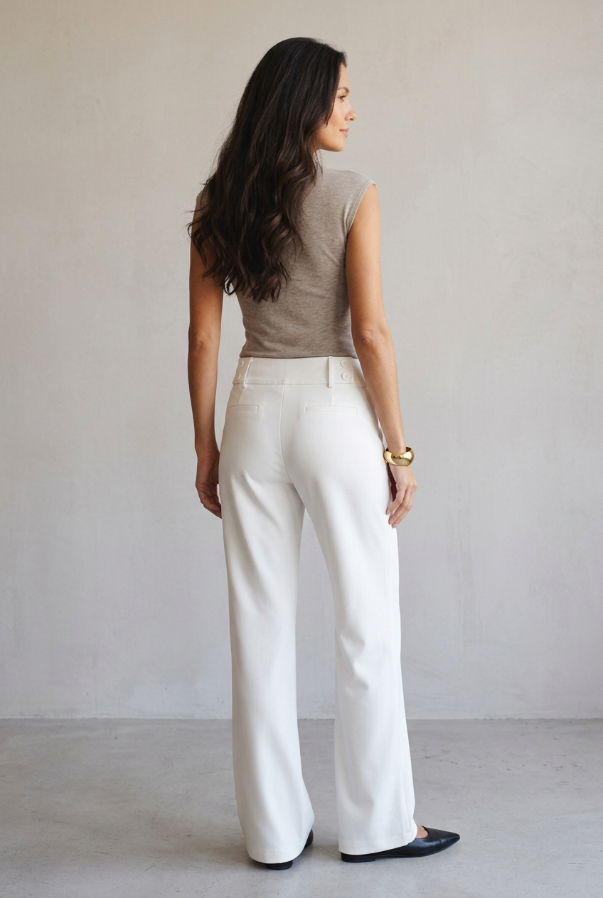 Pantalón Elegante Pierna Ancha - Marta Otero