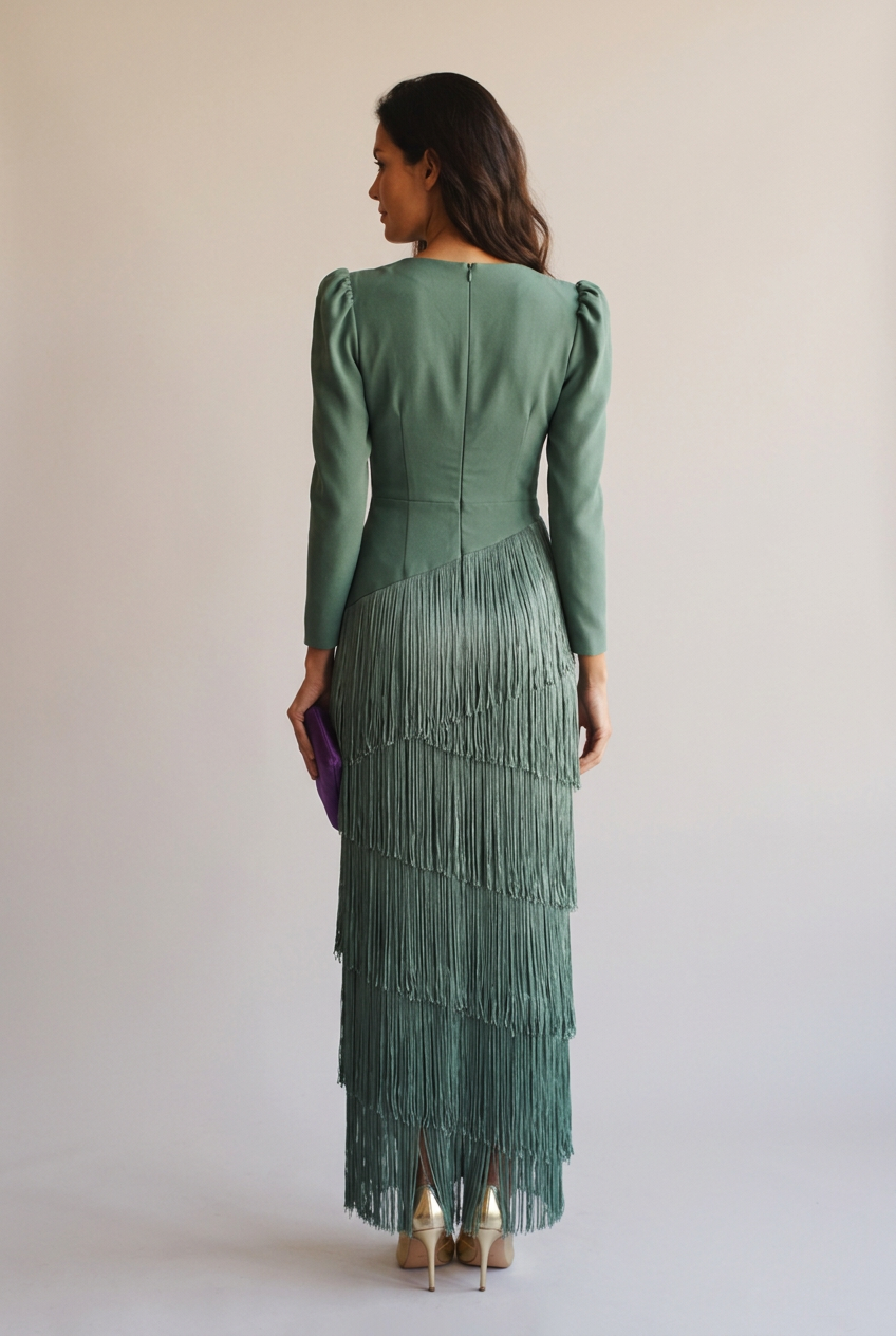 Vestido Flecos Tierra - Marta Otero