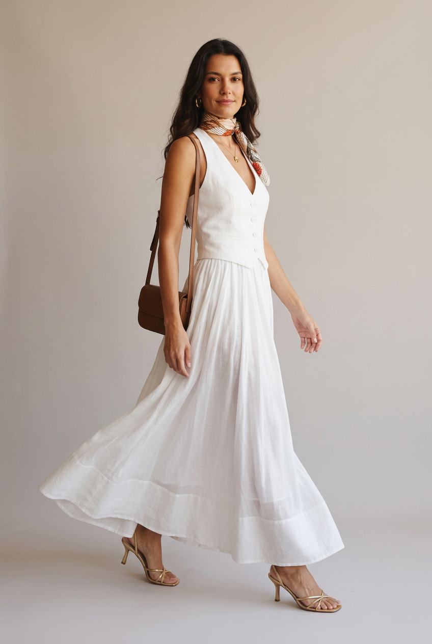 Vestido Largo Blanco - Marta Otero