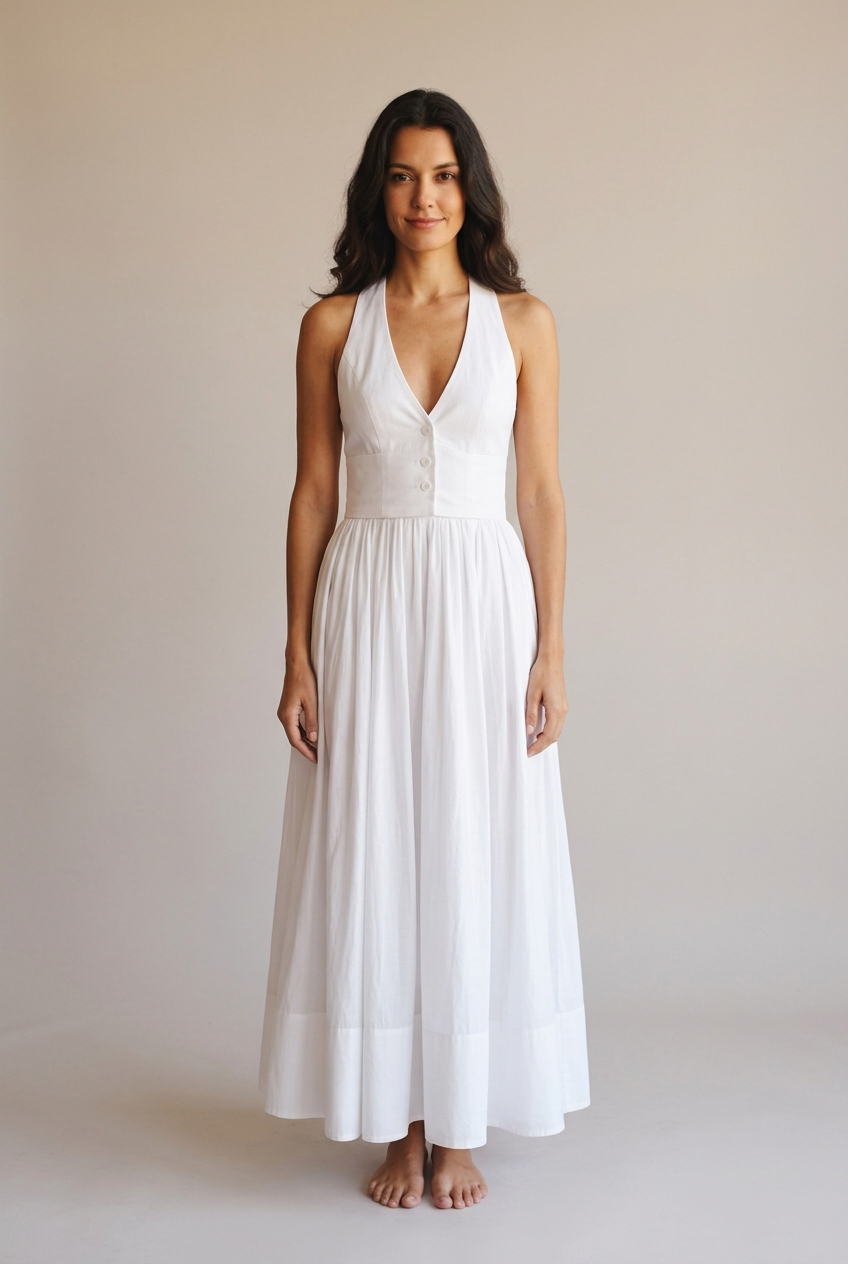 Vestido Largo Blanco - Marta Otero