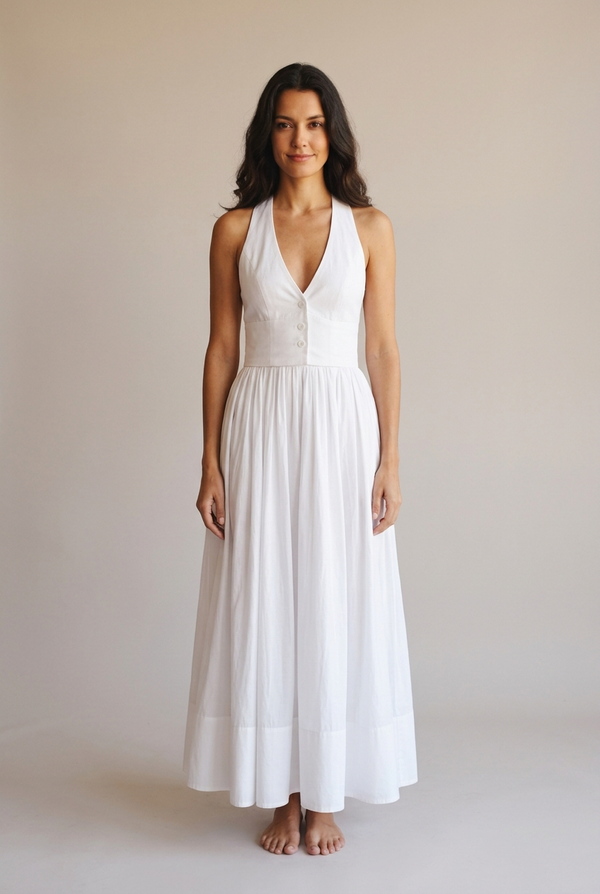 Vestido Largo Blanco - Marta Otero