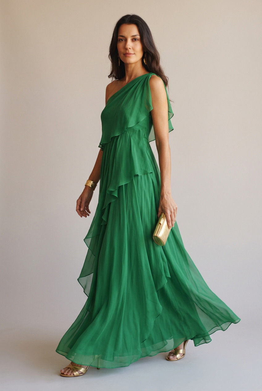 Vestido Maxi Asimétrico - Marta Otero