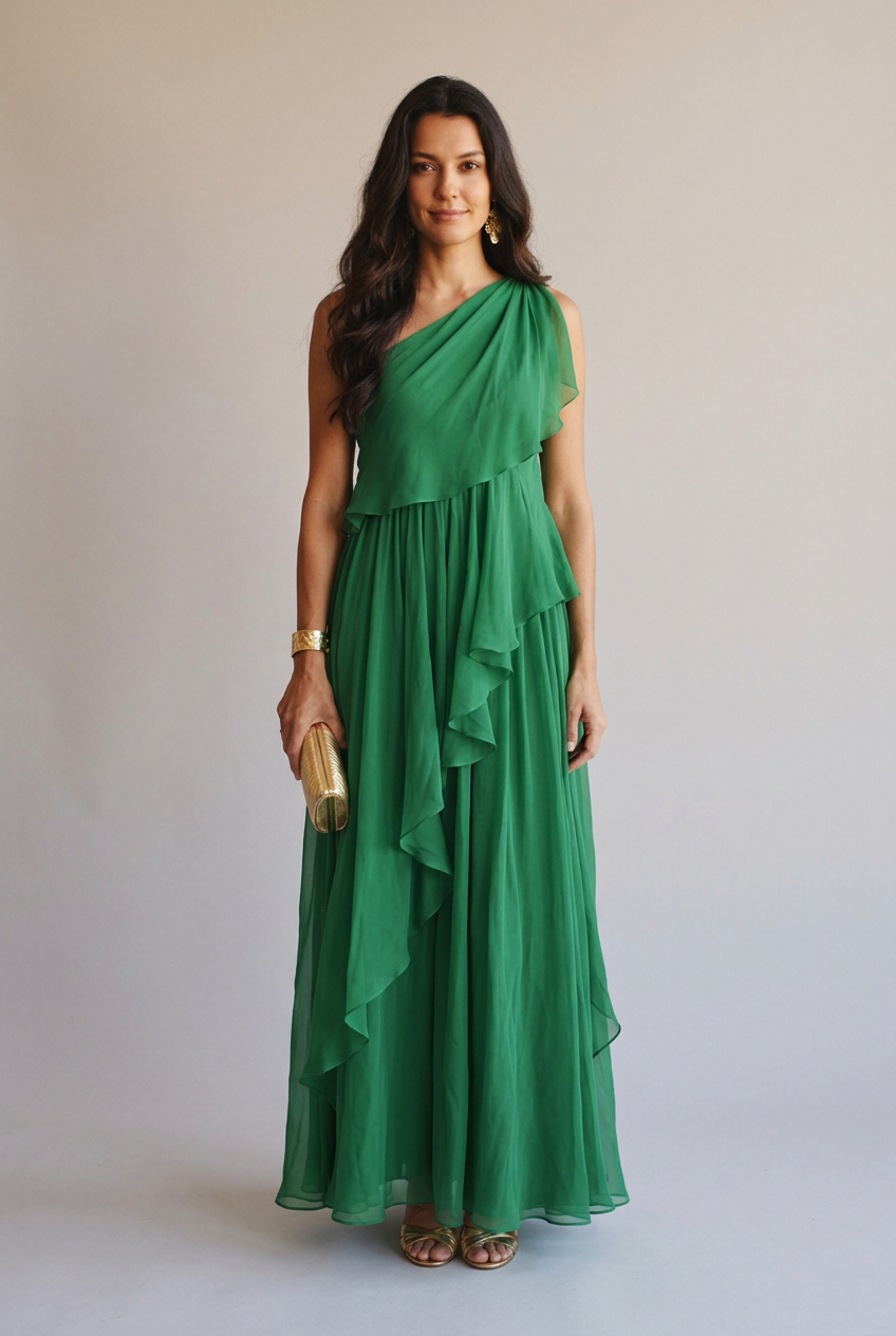 Vestido Maxi Asimétrico - Marta Otero