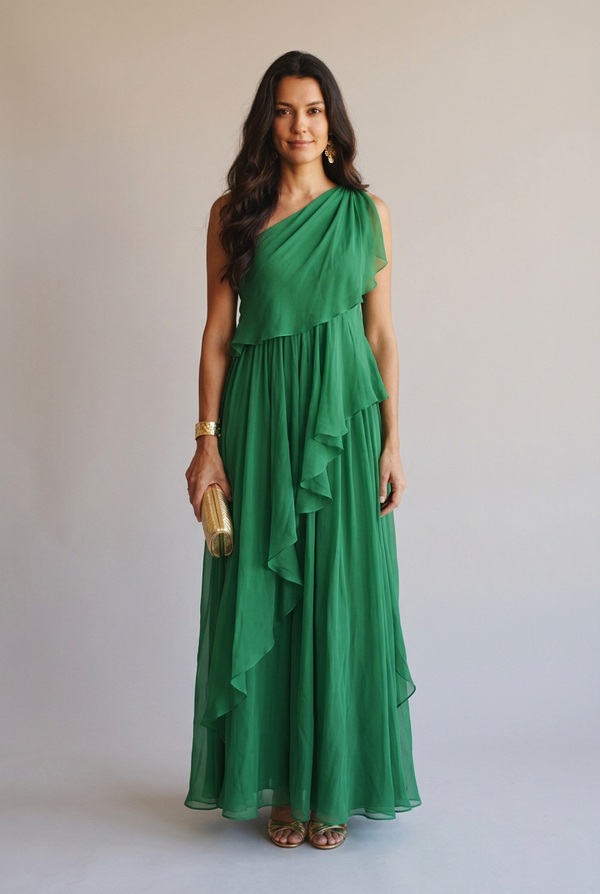 Vestido Maxi Asimétrico - Marta Otero