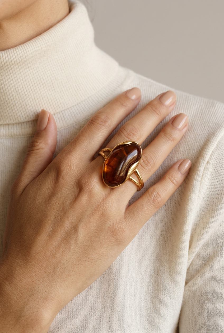 Anillo Geométrico Resina - Marta Otero