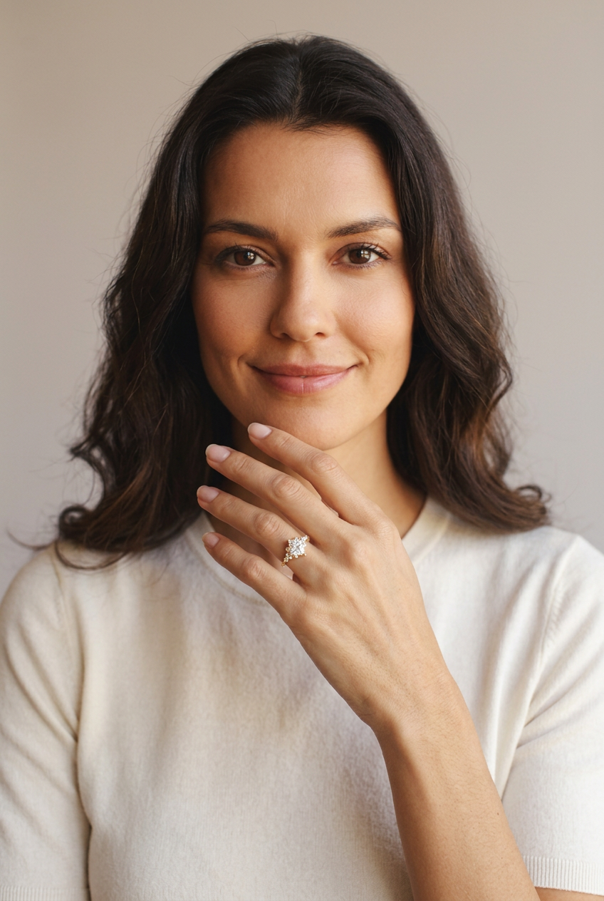 Anillo Solitario Cuadrado - Marta Otero