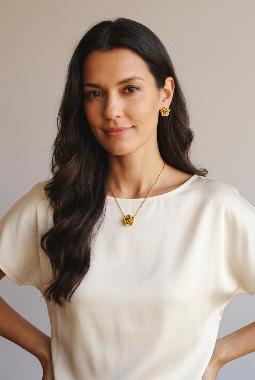 Set Collar y Pendientes Flores - Marta Otero