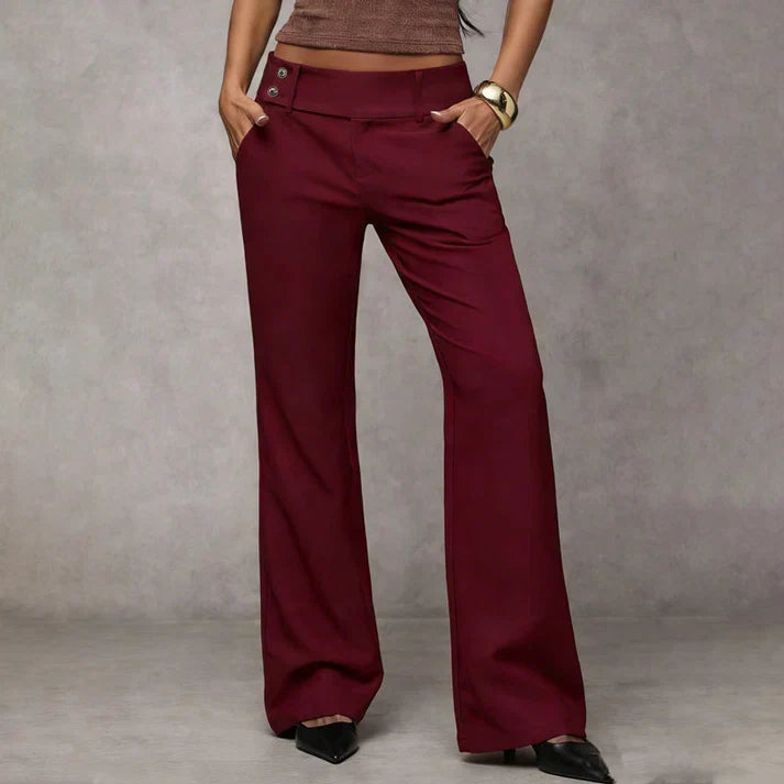 Sanne pantalón elegante de pierna ancha