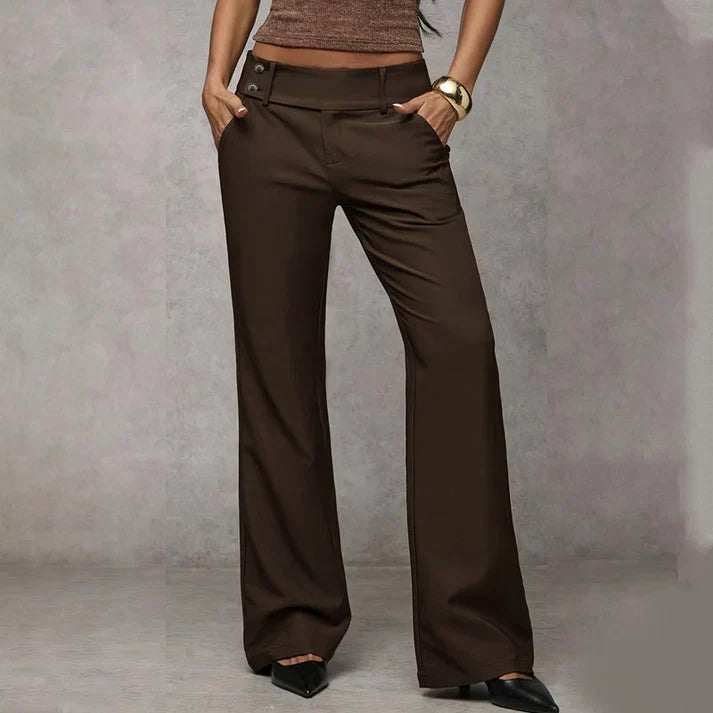 Sanne pantalón elegante de pierna ancha