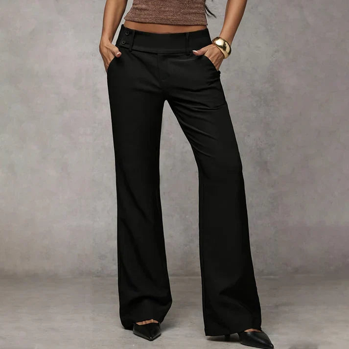 Sanne pantalón elegante de pierna ancha
