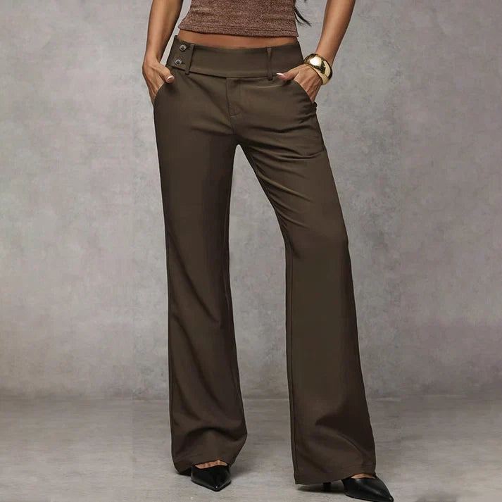 Sanne pantalón elegante de pierna ancha